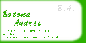 botond andris business card